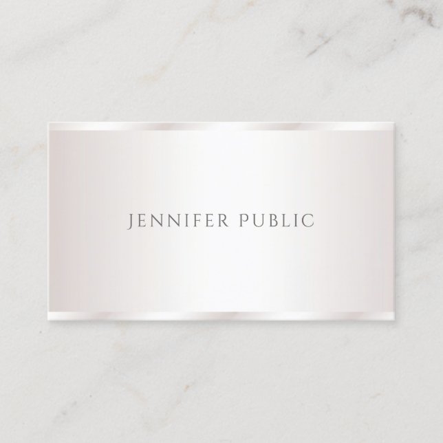 Tarjeta De Visita Diseño profesional moderno Guay Glamour elegante (Anverso)