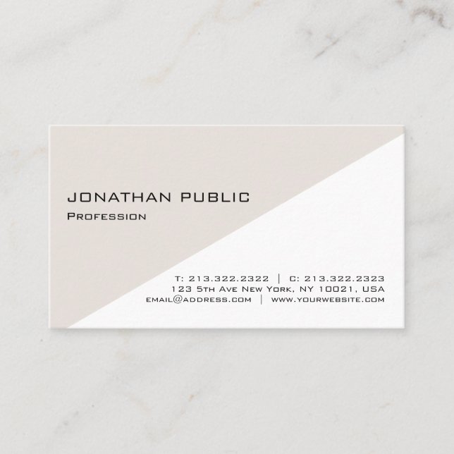 Tarjeta De Visita Diseño profesional moderno y elegante (Anverso)