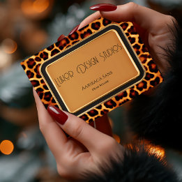 Tarjeta De Visita Diseño Profesional Primal Instinct Leopard Print