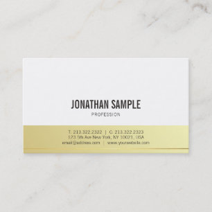 Tarjeta De Visita Diseño profesional simple del oro elegante moderno