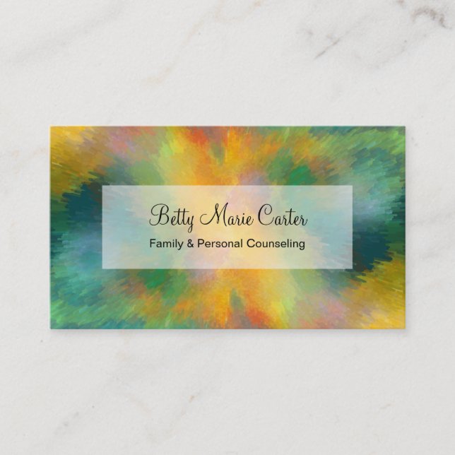 Tarjeta De Visita Diseño psiquiátrico moderno (Anverso)