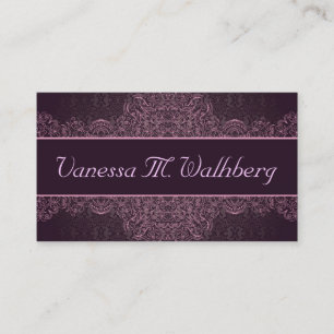 Tarjeta De Visita Diseño púrpura vico elegante Royal