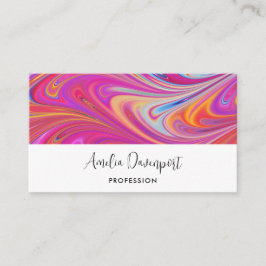 Tarjeta De Visita Diseño rápido triple rosa y Naranja