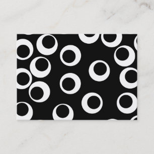Tarjeta De Visita Diseño retro blanco y negro de moda