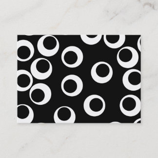 Tarjeta De Visita Diseño retro blanco y negro de moda