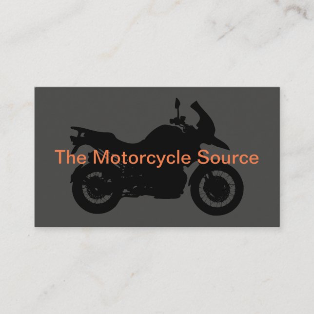 Tarjeta De Visita Diseño sencillo del tema de la motocicleta (Anverso)