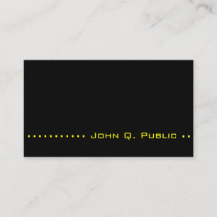 Tarjeta De Visita Diseño sencillo en negro con línea de puntos