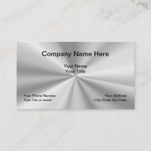 Tarjeta De Visita Diseño Simple con Aspecto Metálico