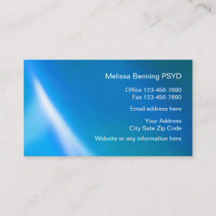 Tarjeta De Visita Diseño simple del psiquiatra