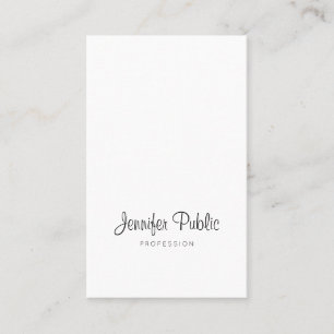 Tarjeta De Visita Diseño simple del texto manuscrito creativo