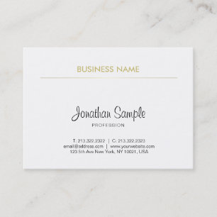 Tarjeta De Visita Diseño Simple Elegante Letra Manuscrita De Moda