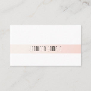 Tarjeta De Visita Diseño Simple Elegante Moderno Rosa de Moda