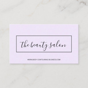 Tarjeta De Visita Diseño simple Lilac Clean con marco rectangular