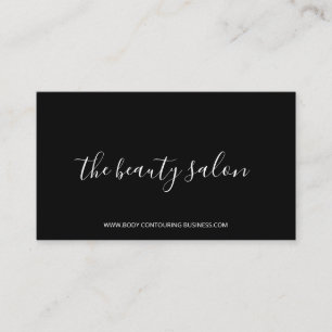 Tarjeta De Visita diseño simple limpio negro con marco rectangular