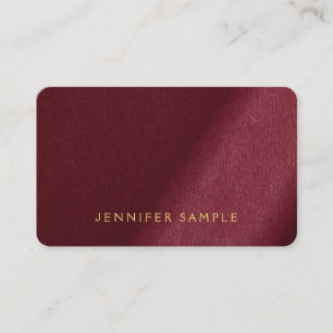 Tarjeta De Visita Diseño Simple Moderno Elegante Texto Dorado Tenden