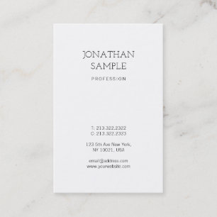 Tarjeta De Visita Diseño Simple Profesional Elegante Sencillo Lujo