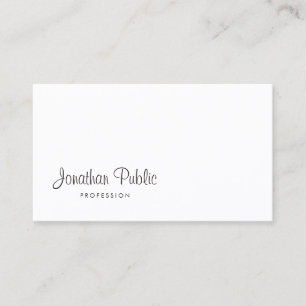 Tarjeta De Visita Diseño sofisticado y elegante de letra moderna