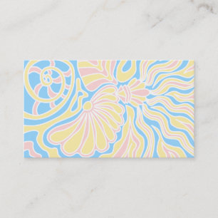 Tarjeta De Visita Diseño temático de la playa en colores en colore