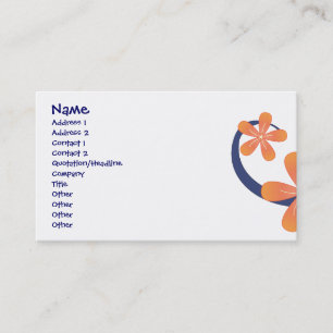 Tarjeta De Visita Diseño tropical azul coralino