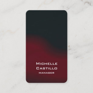 Tarjeta De Visita Diseño Único Artístico Vertical Rojo Negro