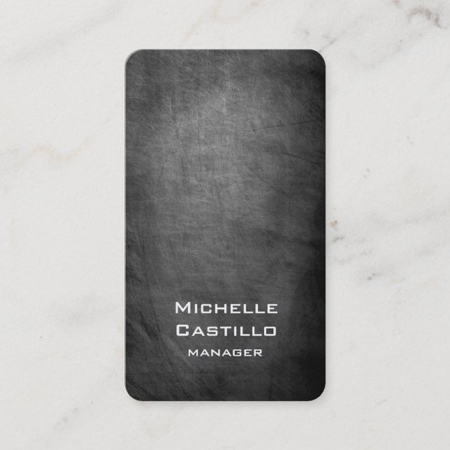 Tarjeta De Visita Diseño único de pizarra de cambios vertical (Anverso)