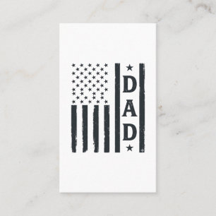 Tarjeta De Visita Diseño vectorial de bandera americana de papá vint