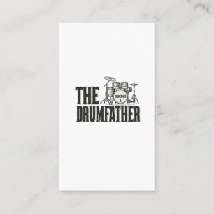 Tarjeta De Visita Diseño vectorial de cita de baterista Drumfather v