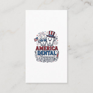 Tarjeta De Visita Diseño vectorial de diente patriótico del escuadró