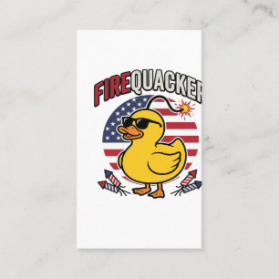 Tarjeta De Visita Diseño vectorial de fuegos artificiales de pato pa
