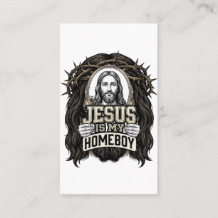 Tarjeta De Visita Diseño vectorial de la santa faz coronada grabada