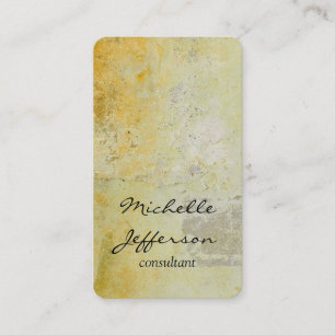 Tarjeta De Visita Diseño vertical de pared de mortero amarillo claro