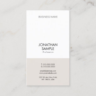 Tarjeta De Visita Diseño Vertical Simple Profesional Moderno Plano