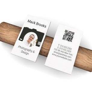 Tarjeta De Visita Diseño y fotografía profesional de código QR