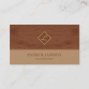 Tarjeta De Visita Diseño Y Logo De Madera Natural