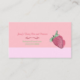 Tarjeta De Visita Diseño y logotipo rosados de la fresa