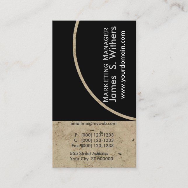 Tarjeta De Visita Diseños Antiguos De Mármol Contemporáneo En Proble (Anverso)