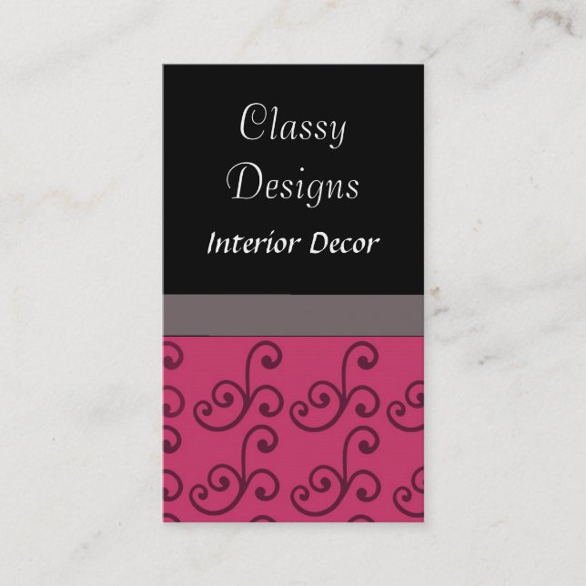 Tarjeta De Visita Diseños con Clase (Anverso)