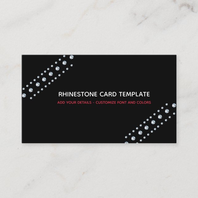 Tarjeta De Visita Diseños de diamantes - Diamante de imitación (Anverso)