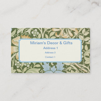 Tarjeta De Visita Diseños del papel pintado de William Morris