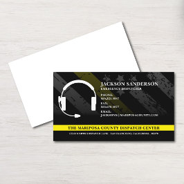 Tarjeta De Visita Dispatcher Emergency Services Employee Logo