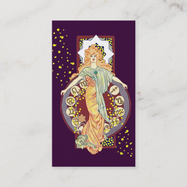 Tarjeta de visita dispersada de las estrellas (Anverso)