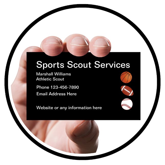 Tarjeta De Visita Disposición simple del Scout deportivo deportivo (Subido por el creador)