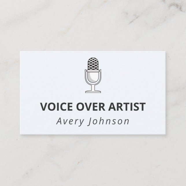 Tarjeta De Visita Dispositivo de grabación de sonido de micrófono cl (Anverso)