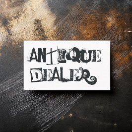 Tarjeta De Visita Distribuidor de Antigüedades Grunge Genial