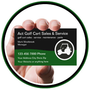 Tarjeta De Visita Distribuidor de Carritos de Golf Modernos