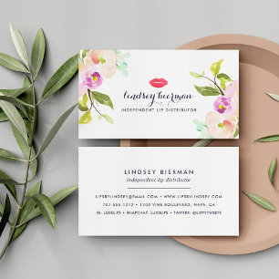Tarjeta De Visita Distribuidor Moderno de Lip Floral