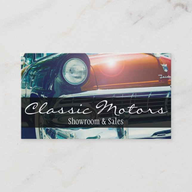 Tarjeta De Visita Distribuidores automáticos de coches clásicos de m (Anverso)