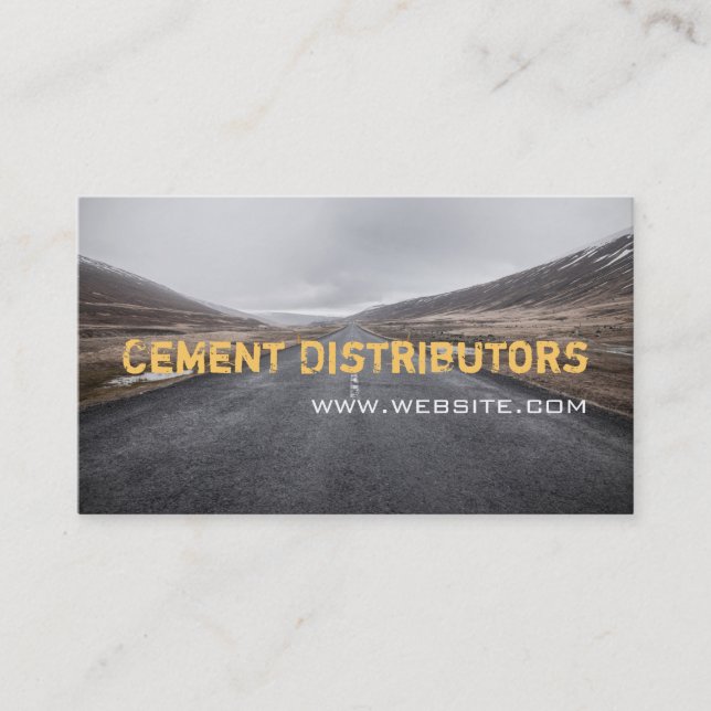 Tarjeta De Visita Distribuidores de Hormigón Cemento Pavimentación C (Anverso)
