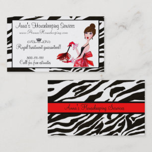 Tarjeta De Visita Diva de la limpieza del hogar / Diva de cabello os