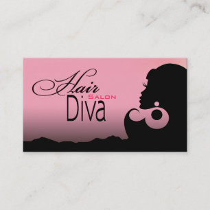 Tarjeta De Visita Diva del pelo - estilista del Beautician del salón